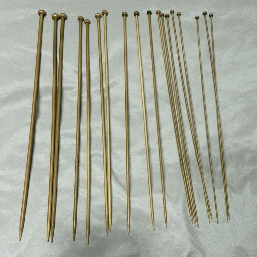 14 Inch Single Point Bamboo Knitting Only‎ 18pcs